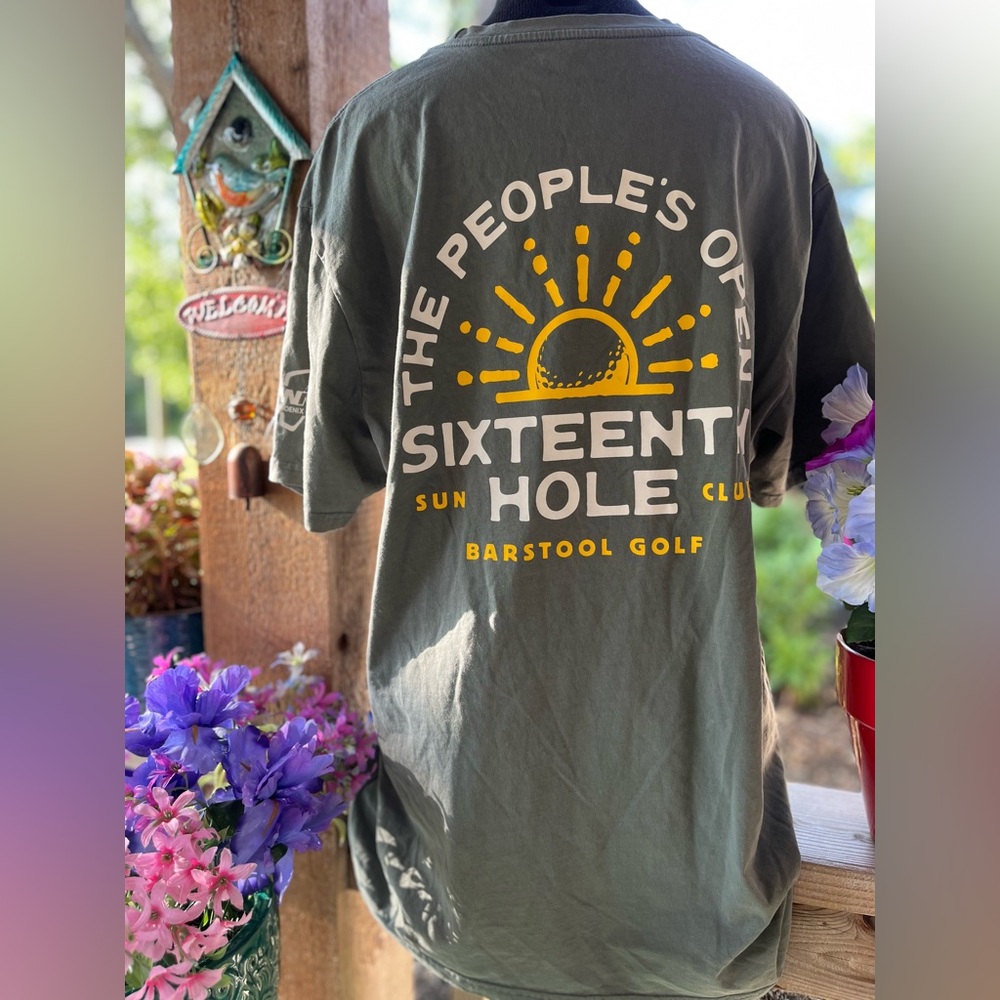 Barstool Golf WM Phoenix Open Green Graphic Crew 100% Cotton T Shirt 2X Large